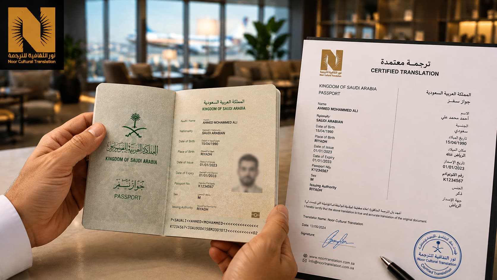 ترجمة جواز السفر