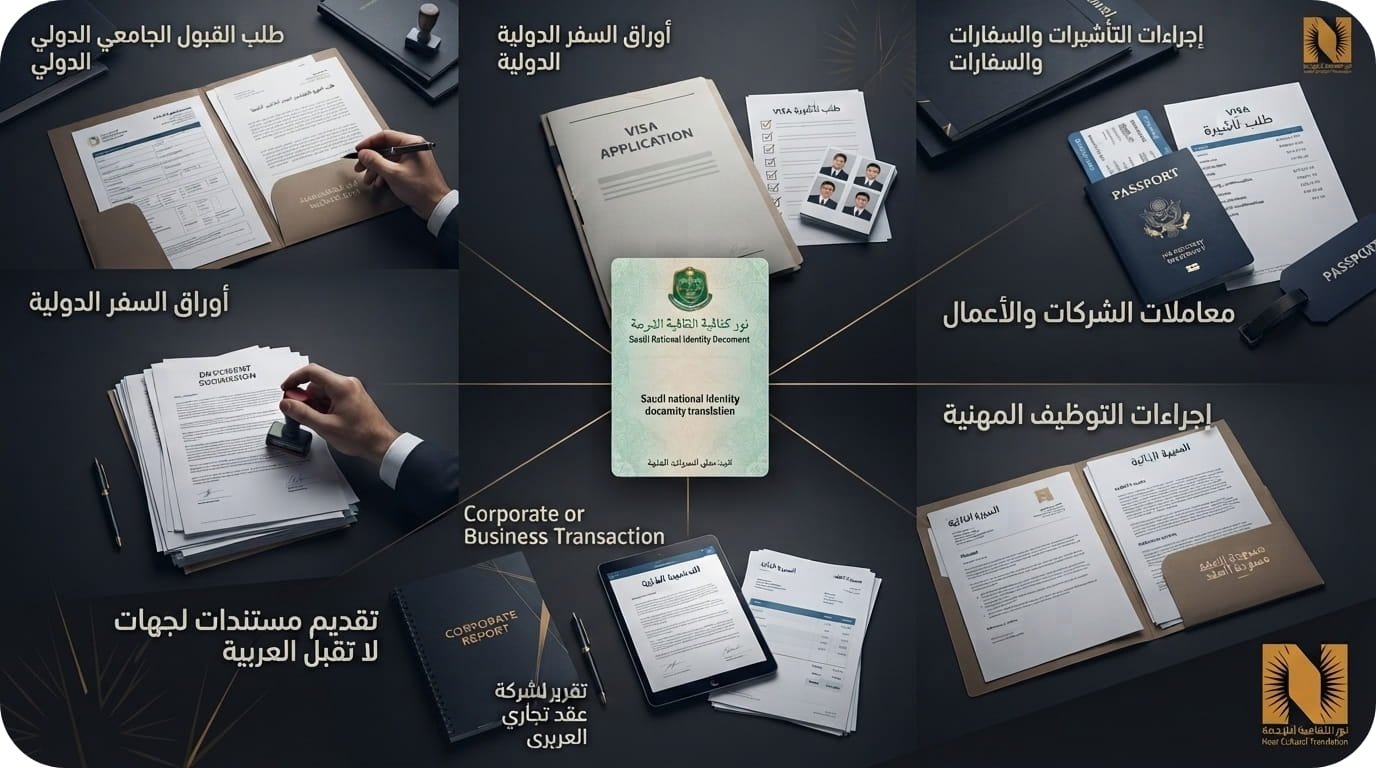 ترجمة البطاقة الشخصية بالانجليزي