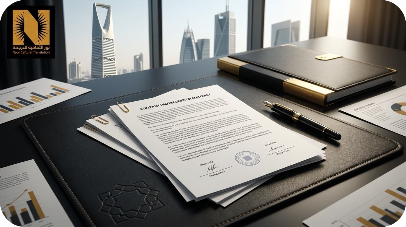 ترجمة عقد تأسيس شركة