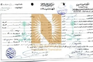 ترجمة شهادة الميلاد السعودية من نور الثقافية مكتب ترجمة شهادة ميلاد
