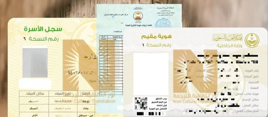 ترجمة وثائق رسمية معتمدة