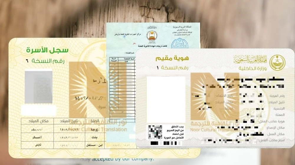 ترجمة وثائق رسمية معتمدة